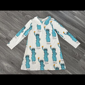 Mini Rodini, ORGANIC! NY Dress  7-9 Y 128-134  VERY GOOD!